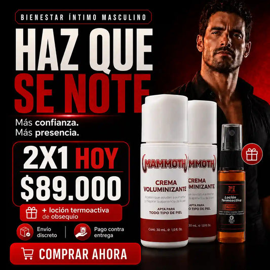 Mammoth®: Más grosor. Más seguridad. Más presencia masculina.