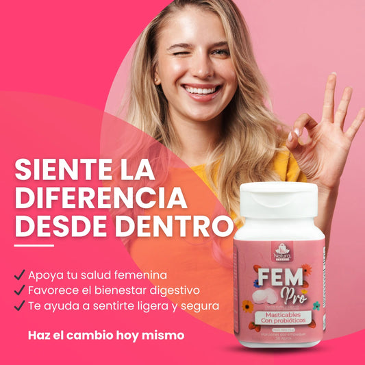 ¿Sientes molestias, mal olor o desequilibrio en tu zona íntima? FemPro es el probiótico natural que ayuda a recuperar tu confianza desde adentro 🌸